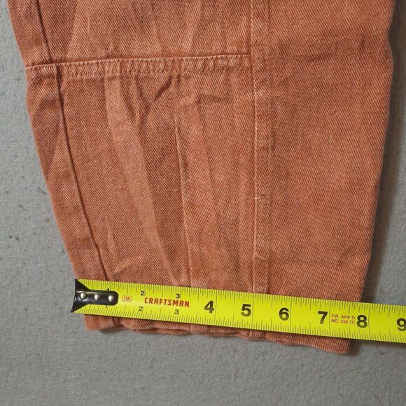 Entro Women's Cargo Pants 29x27 Terracotta Utility Crop Wide Leg Boho High Rise - Picture 4 of 11